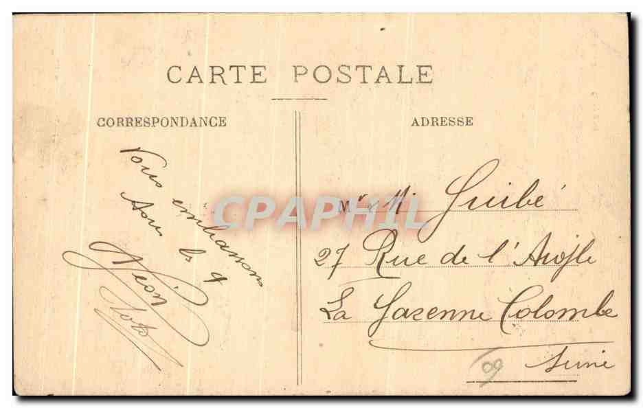 CPA Compiegne Les avenues la mort du Cerf — Rückseite