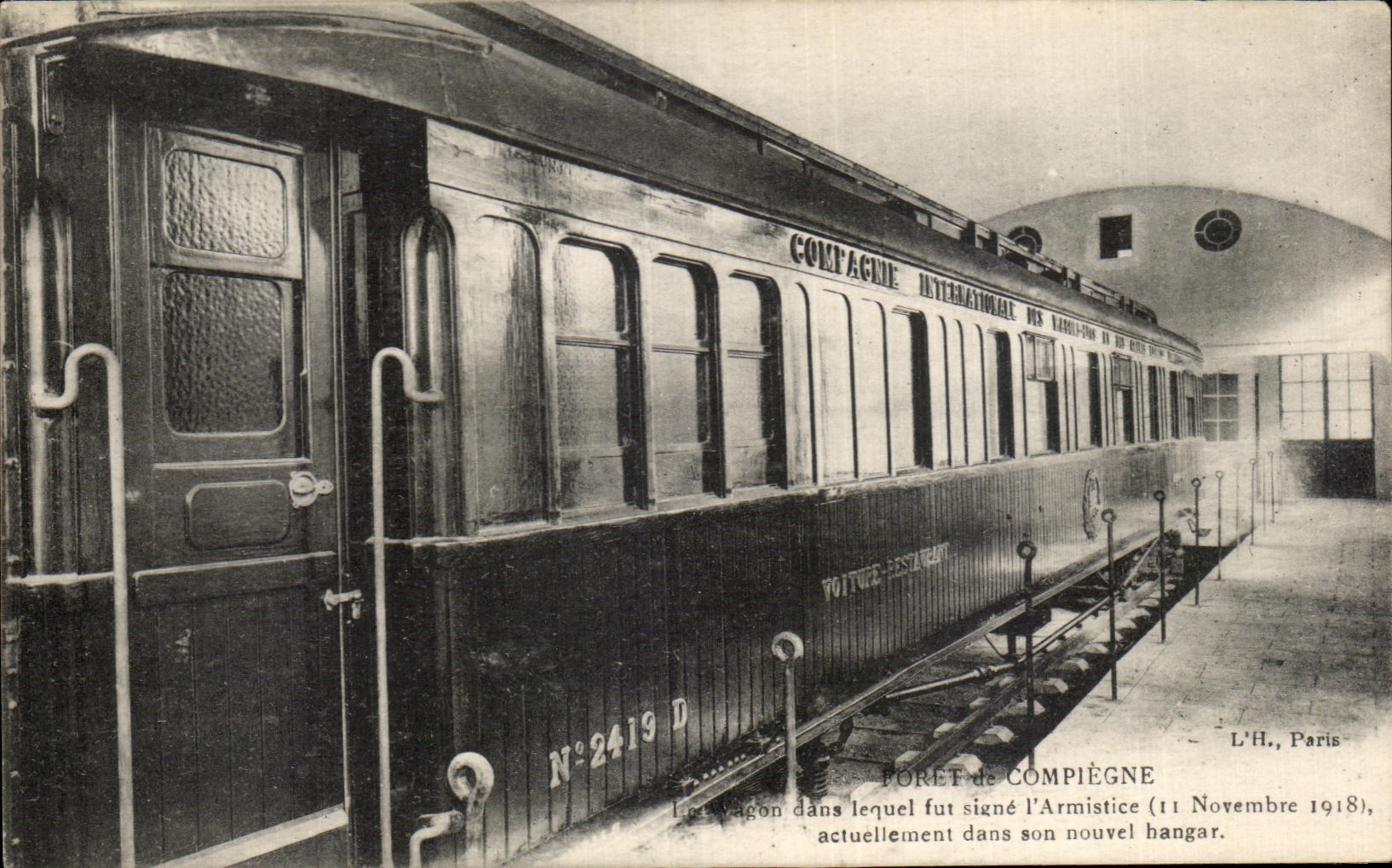 CPA Foret de Compiegne Wagon de l'armistice 1918 Train Militaria