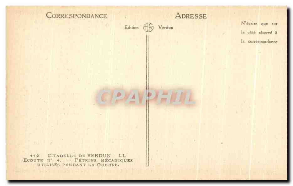 Citadelle de Verdun — Écoute n° 4 — Péttrins mécaniques utilisés pendant la guerre — Édition Verdun — Reverso