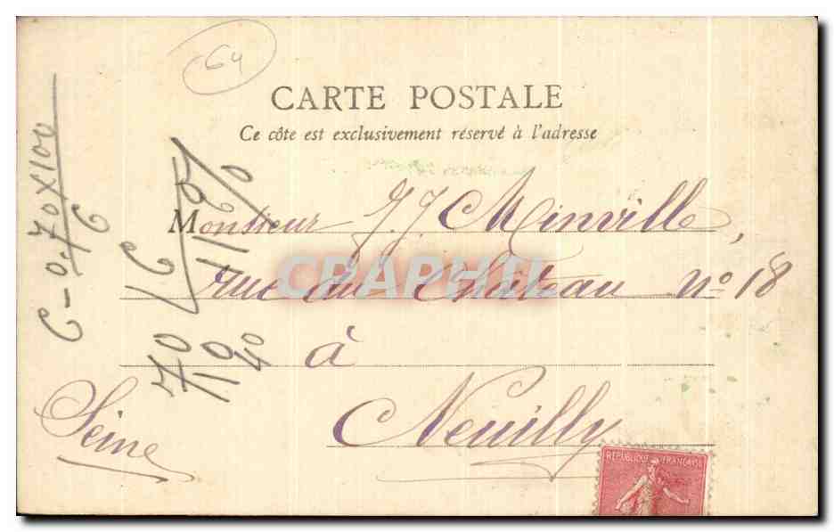 Bayonne — La Passerelle — B.J.C., Paris — Verso
