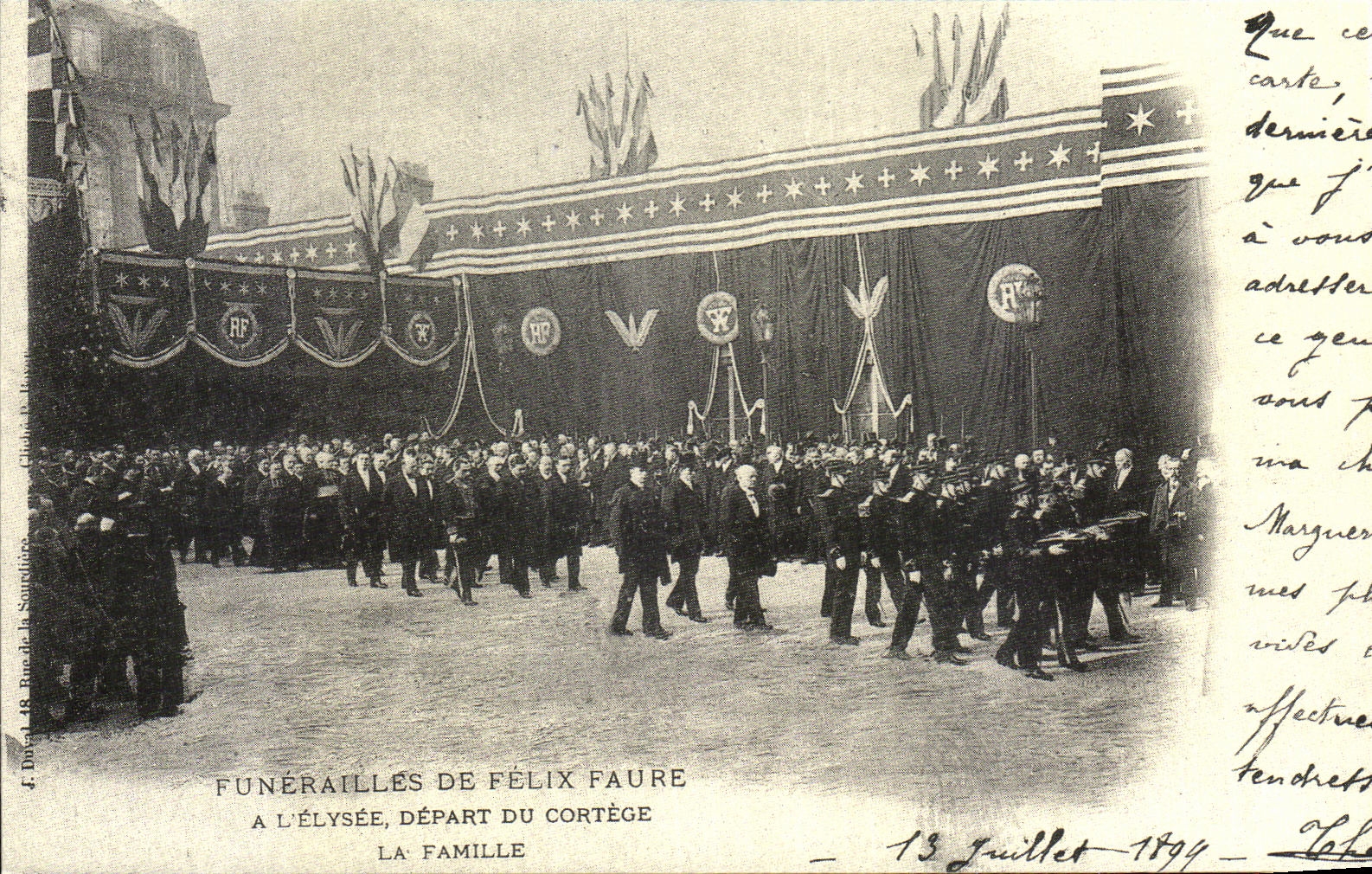 REPRO Funerailles de Felix Faure A L'elysee Depart du Cortege La Famille