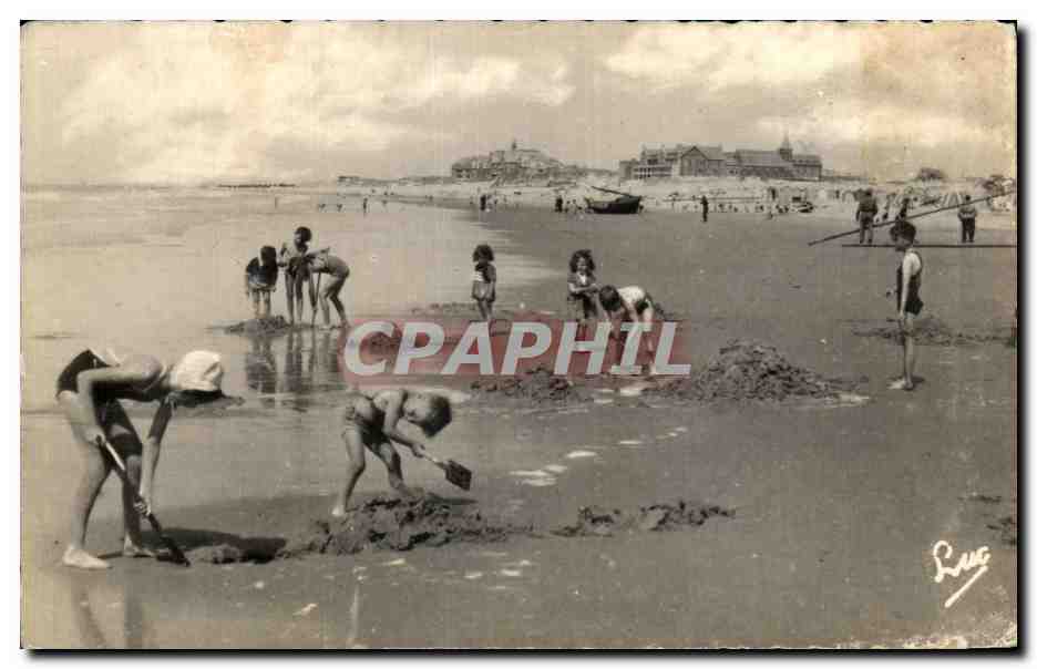 CPA Berck Plage A Maree Descendante Enfants