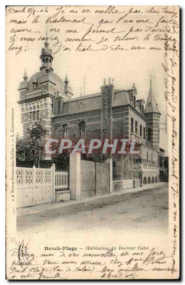 CPA Berck Plage Habitation du Docteur Calot