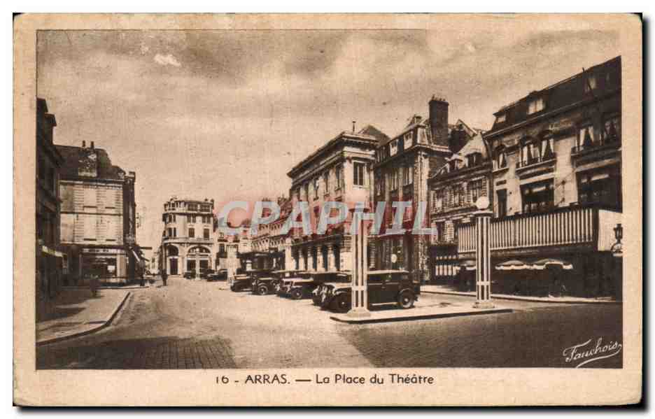 CPA Arras La Place du Theatre