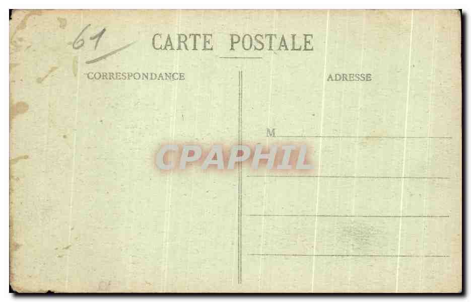 CPA Domfront Rue des Fosses Plisson — Rückseite
