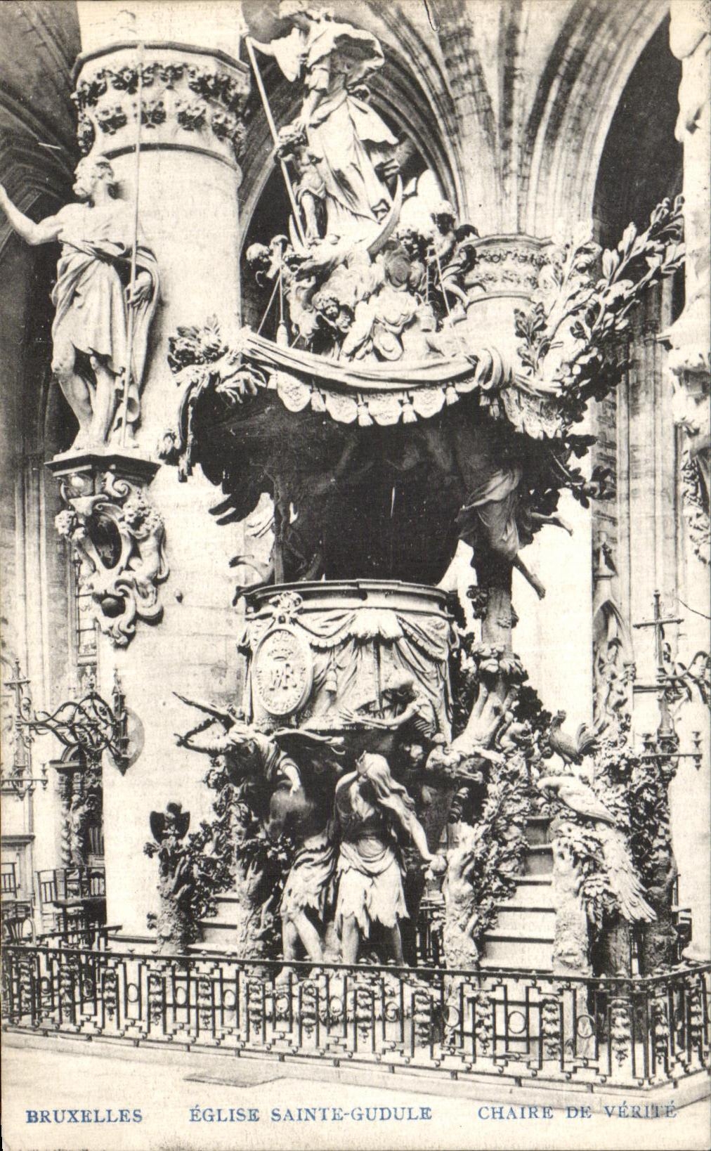 CPA Bruxelles Eglise Sainte Gudule Chaire De Verite