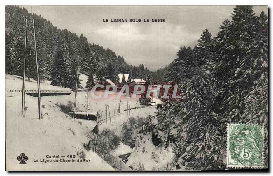 CPA Le Lioran sous La Neige cantal La Ligne du Chemin de Fer