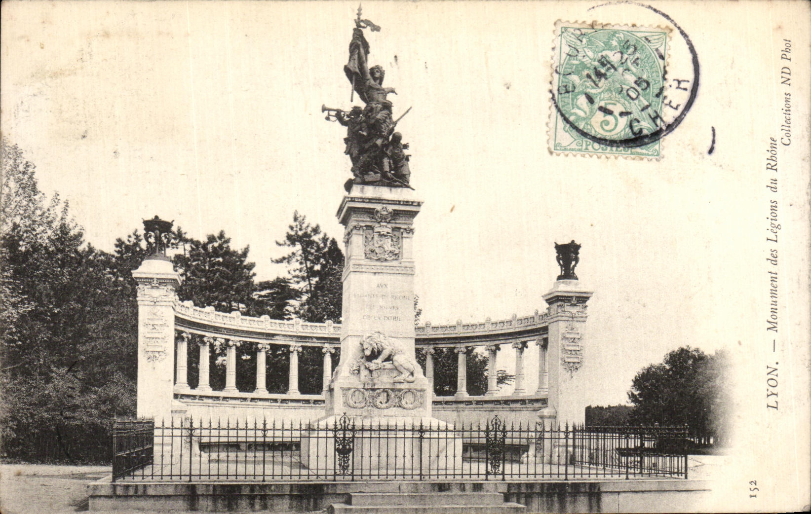 LYON — Monument des Légions des Légions du Rhône — Collections du Rhône, ND Phot, n°152