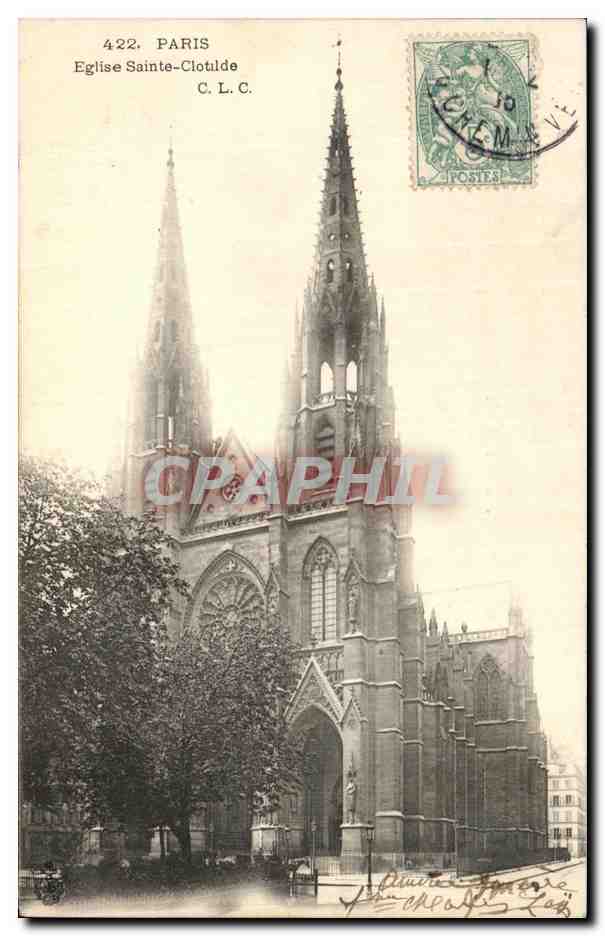 CPA Paris Eglise Sainte Clotide