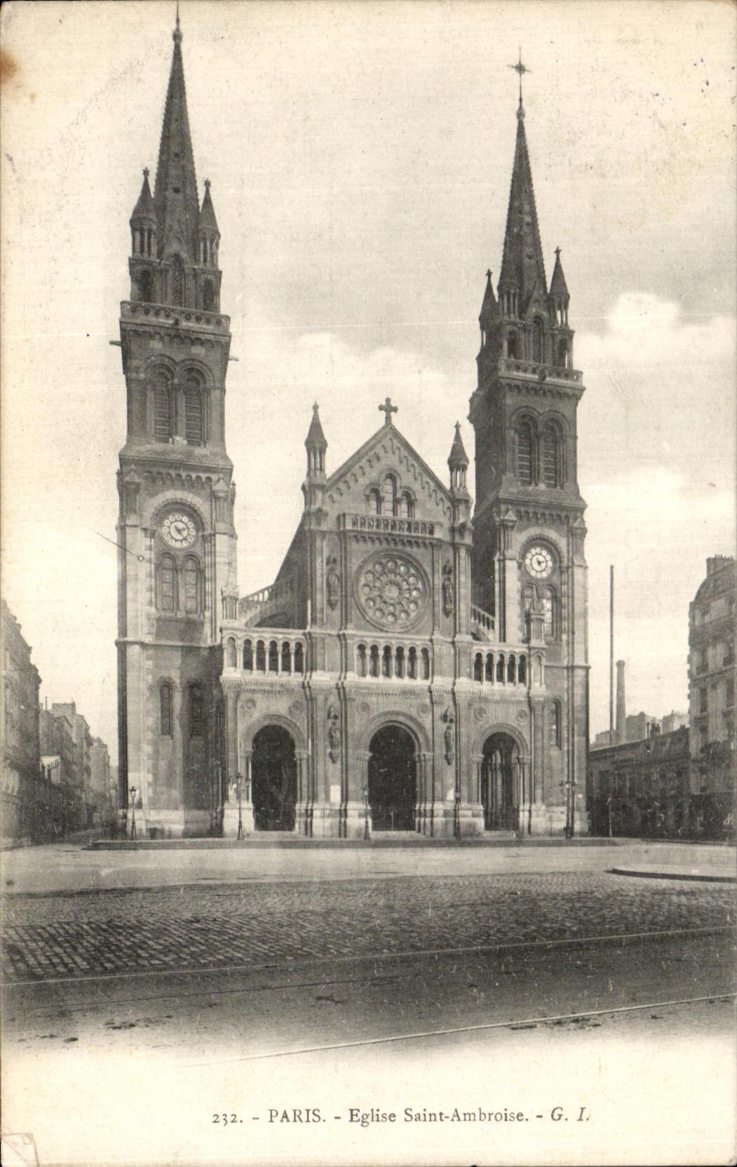 CPA Paris Eglise Saint Ambroise 