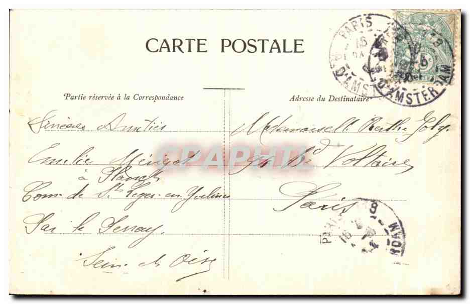 CPA Paris Eglise Saint Ambroise  — Rückseite