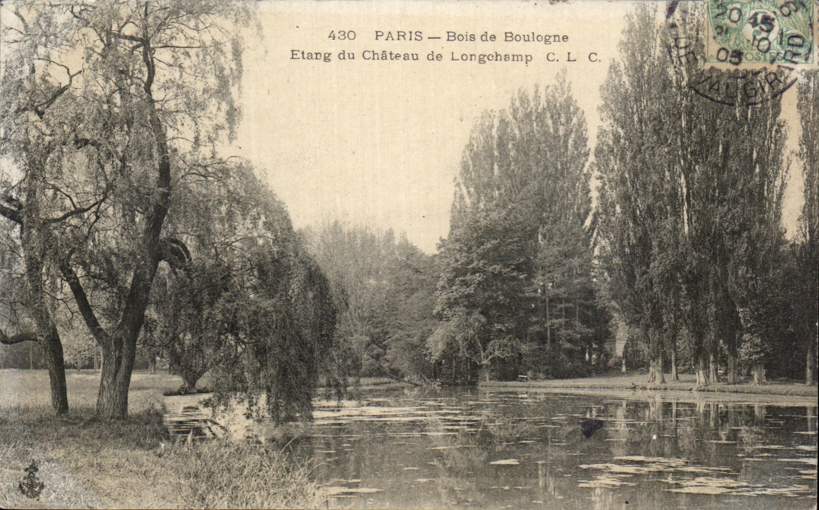 CPA Paris Bois de Boulogne Etang du Chateau de Longchamp