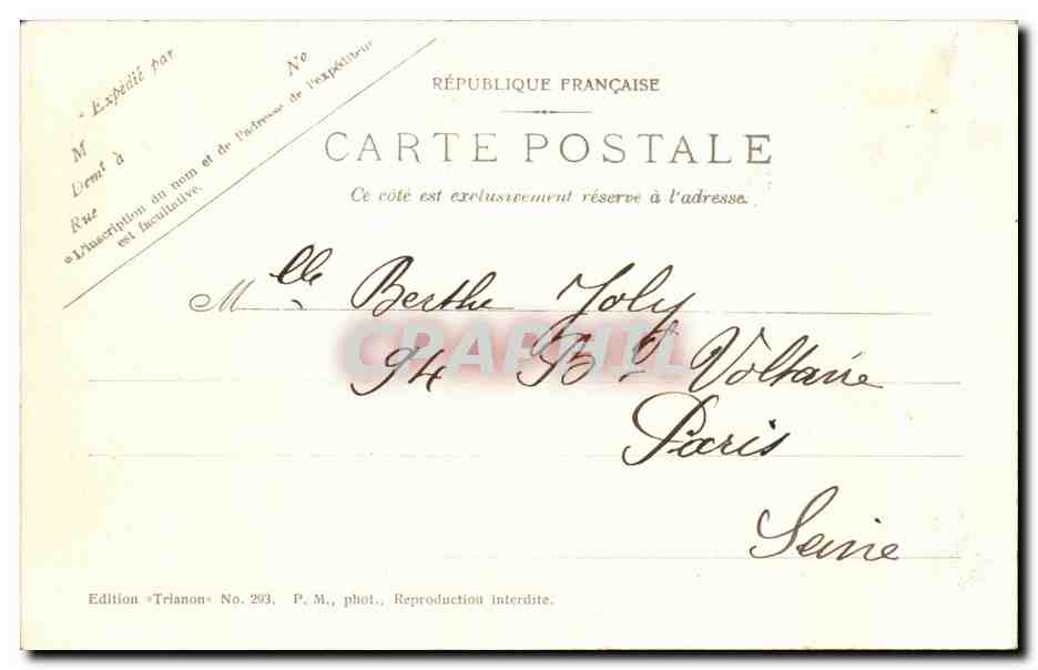 CPA Ruines de Glaciere du Chateau de Bellevue donne par Louis XV a madame de pompadour — Rückseite
