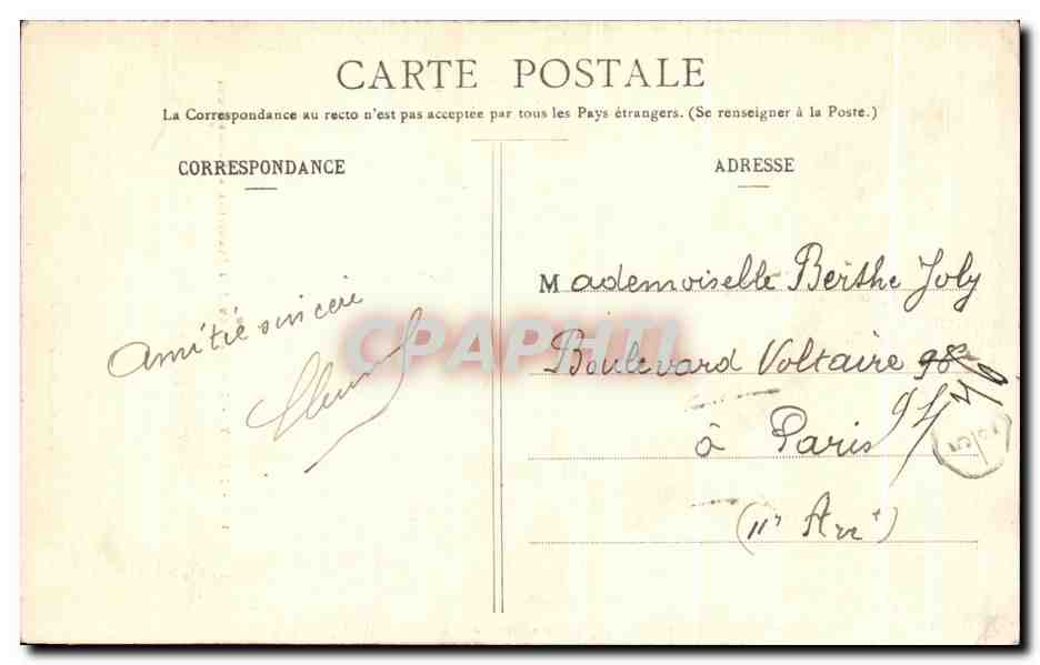CPA Nancy Tombeau Du Roi Stanislas A Bonsecours — Verso