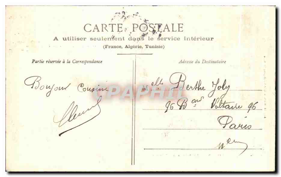 CPA Donon Le musee Du Temple — Verso