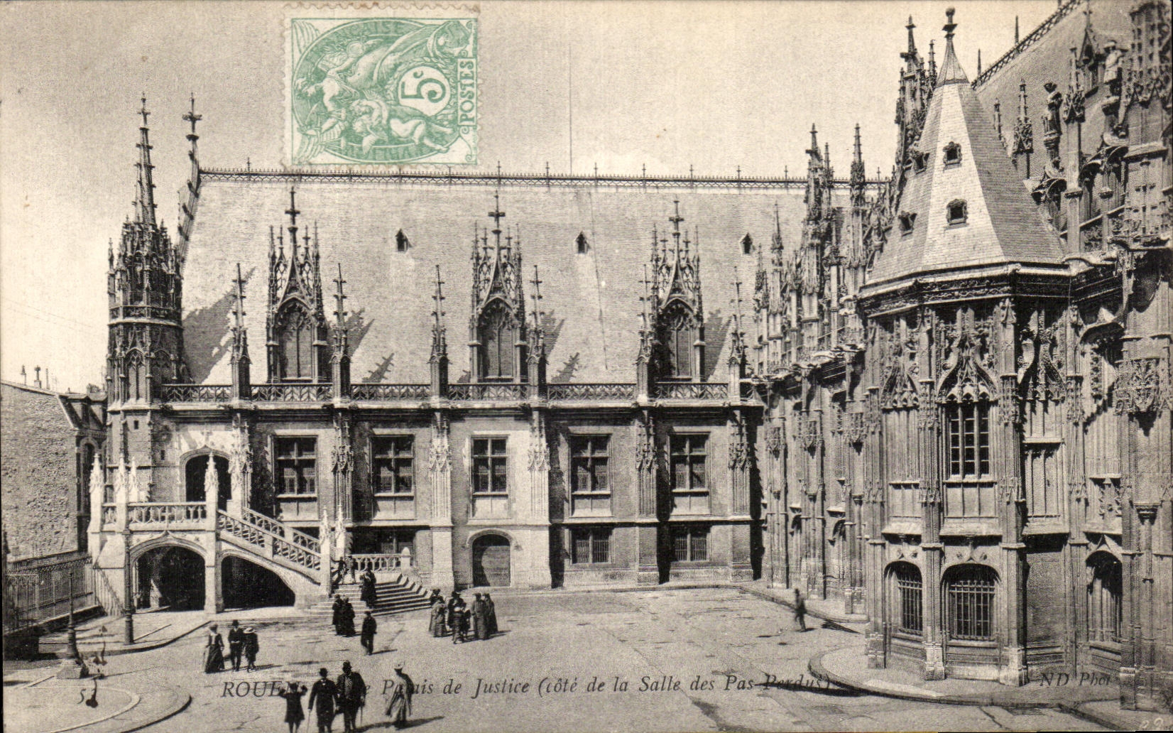 CPA Rouen Palais de justice Cote de la salle des pas Perdus