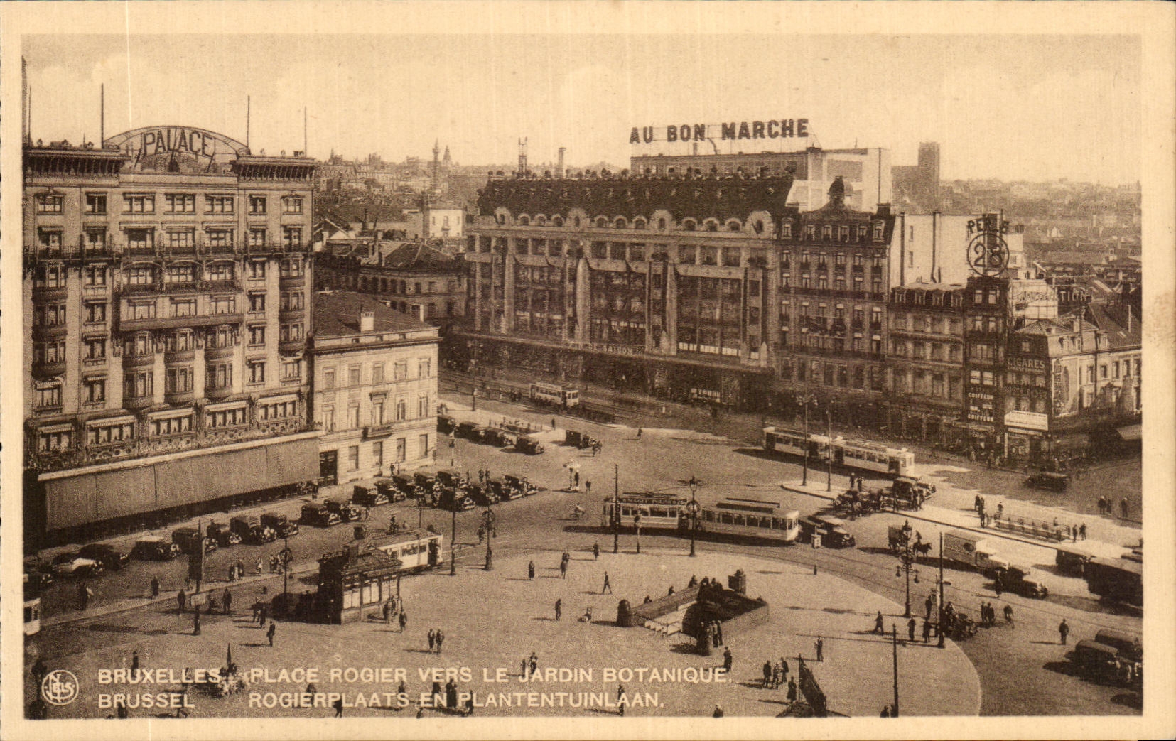 Bruxelles - Place Rogier vers le Jardin Botanique - éditeur NBS