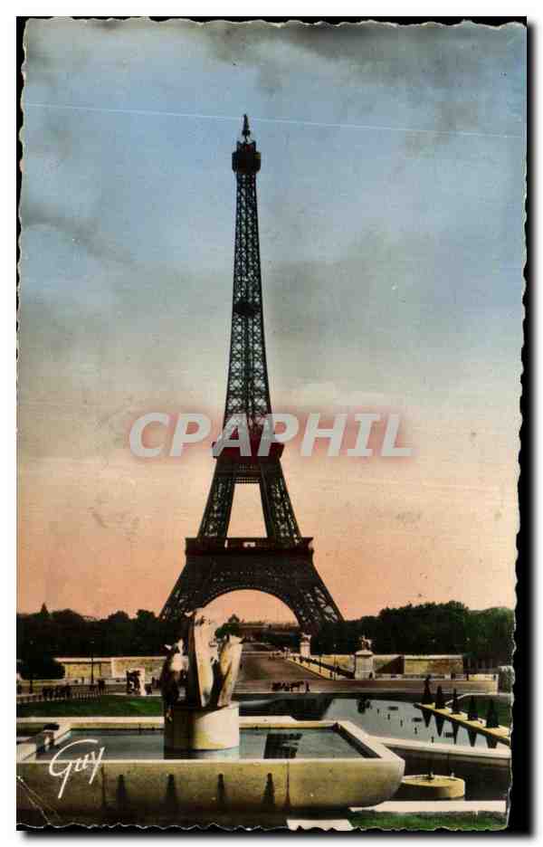 La tour Eiffel — vue des jardins du palais de Chaillot — André LECONTE "GUY"