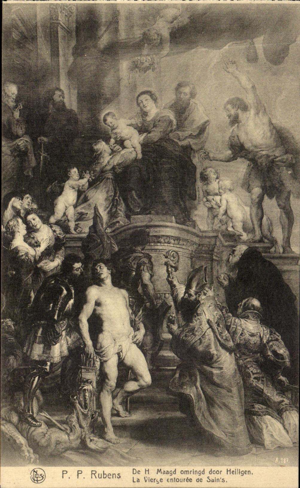 La Vierge entourée de Saints — P. P. Rubens — éditeur Neis, n° A 187