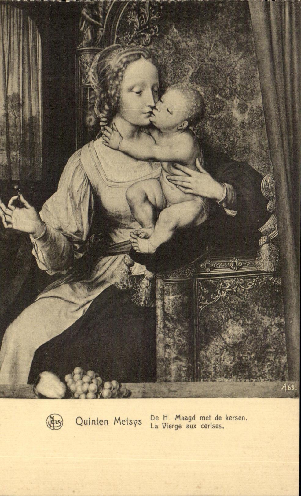 CPA Exposition Anvers 1930 Quinten Metsys De H Maagd met de Kersen La Vierge aux cerises