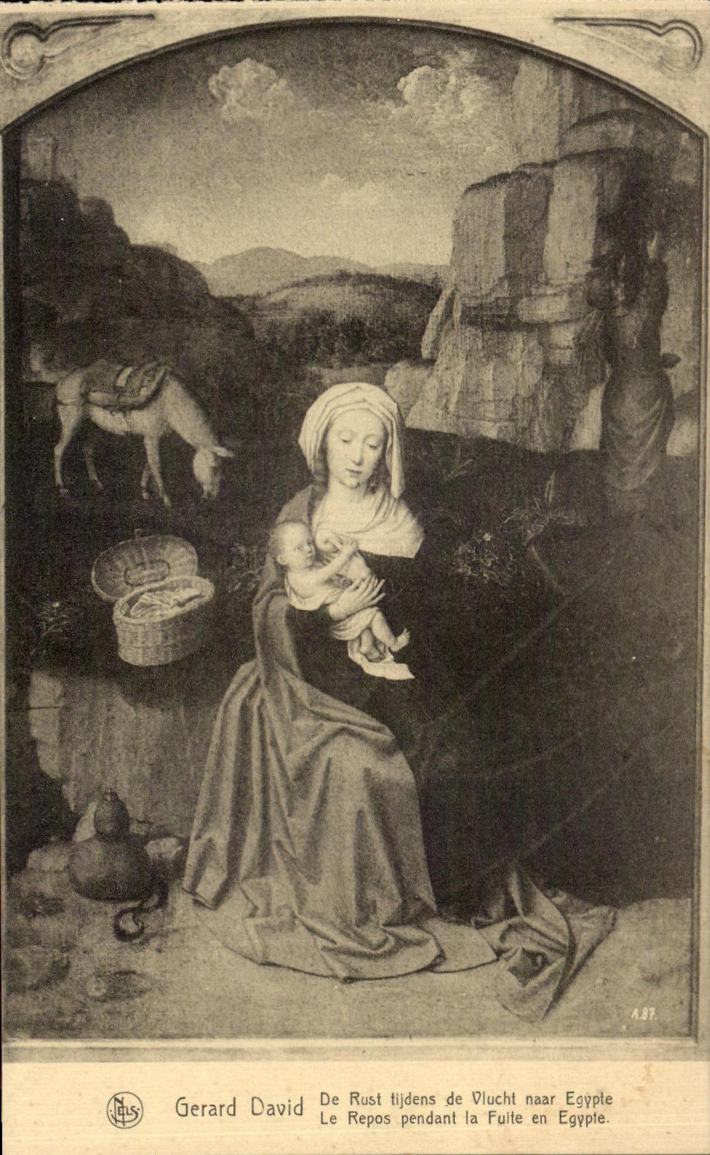 CPA Exposition Anvers 1930 Gerard David De Rust Tijdens de Viucht Naar Egypte Le Repos Pendant La Fuite en Egypte