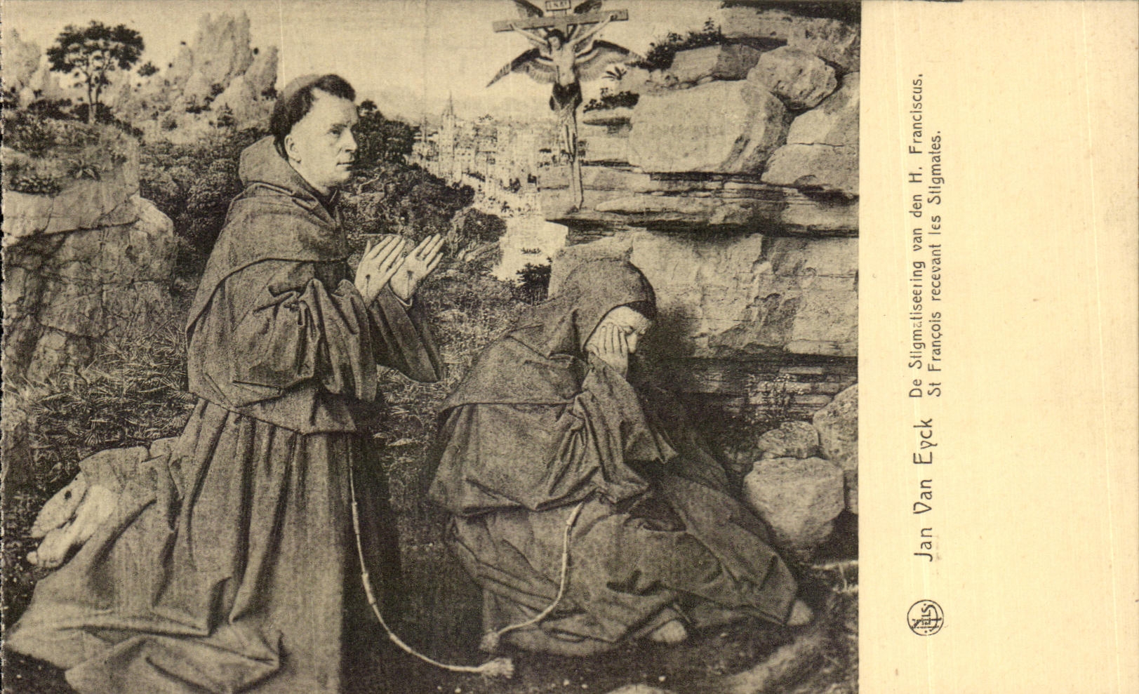 CPA Exposition Anvers 1930 Jan Van Eyck De Silgmelisecerling Van den H Franciseus St Francois recevant les Stigmates