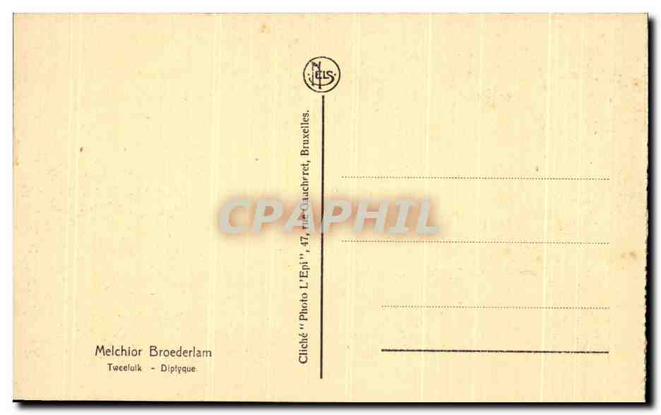 CPA Exposition Anvers 1930 Melchor Broederlam Tweelulk Diptyque — Verso