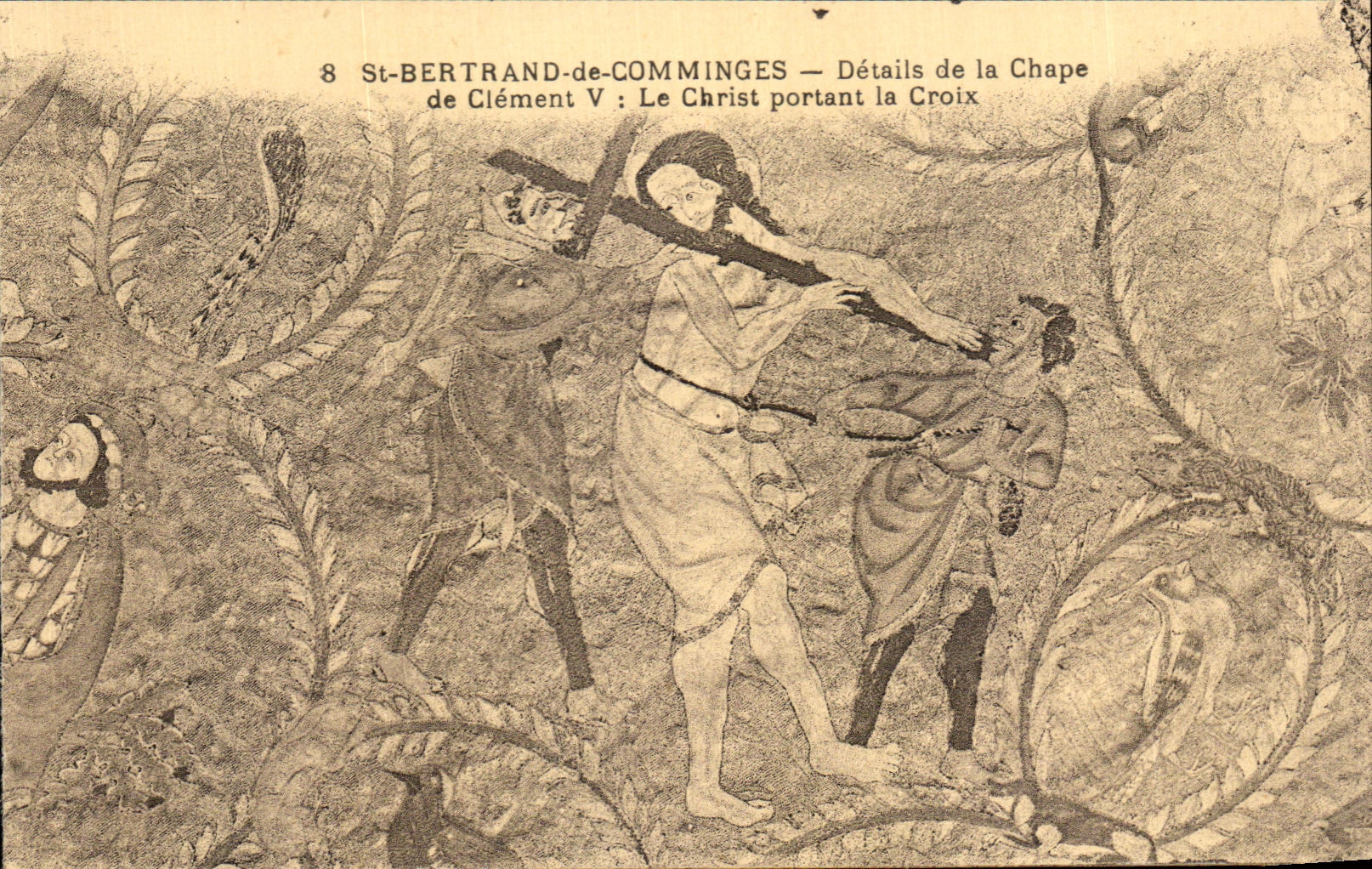 CPA St Bertrand de Comminges Details de la Chape de Clement Le Christ portant la Croix