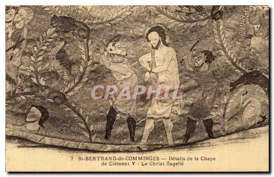 CPA St Bertrand de Comminges Details de la Chape de Clement Le Christ flagelle