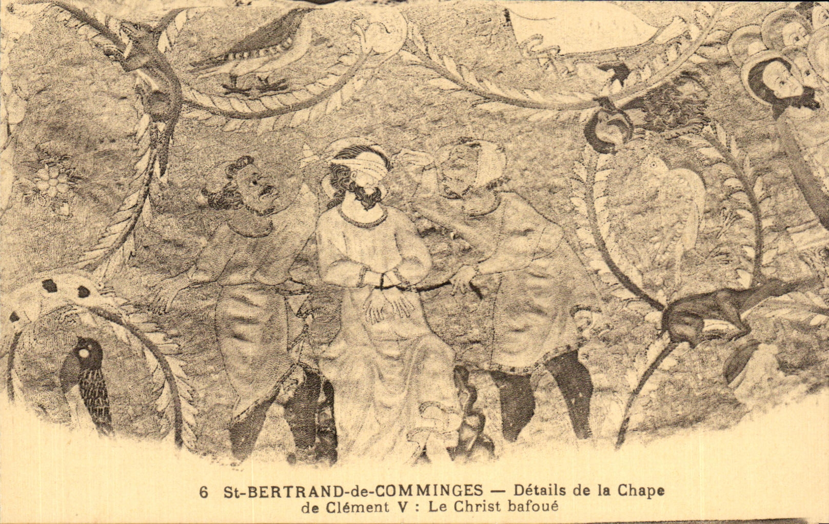 CPA St Bertrand de Comminges Details de la Chape de Clement Le Christ bafoue