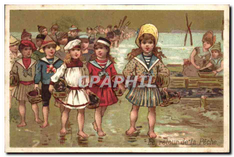 Chromo Le Retour de la Peche Enfants