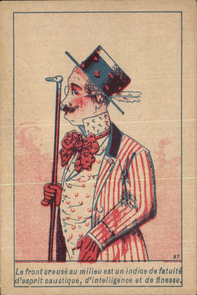 Image Le Front creuse au Milieu est un Indice de fatuite d'esprit caustique d'intellignce et de finesse