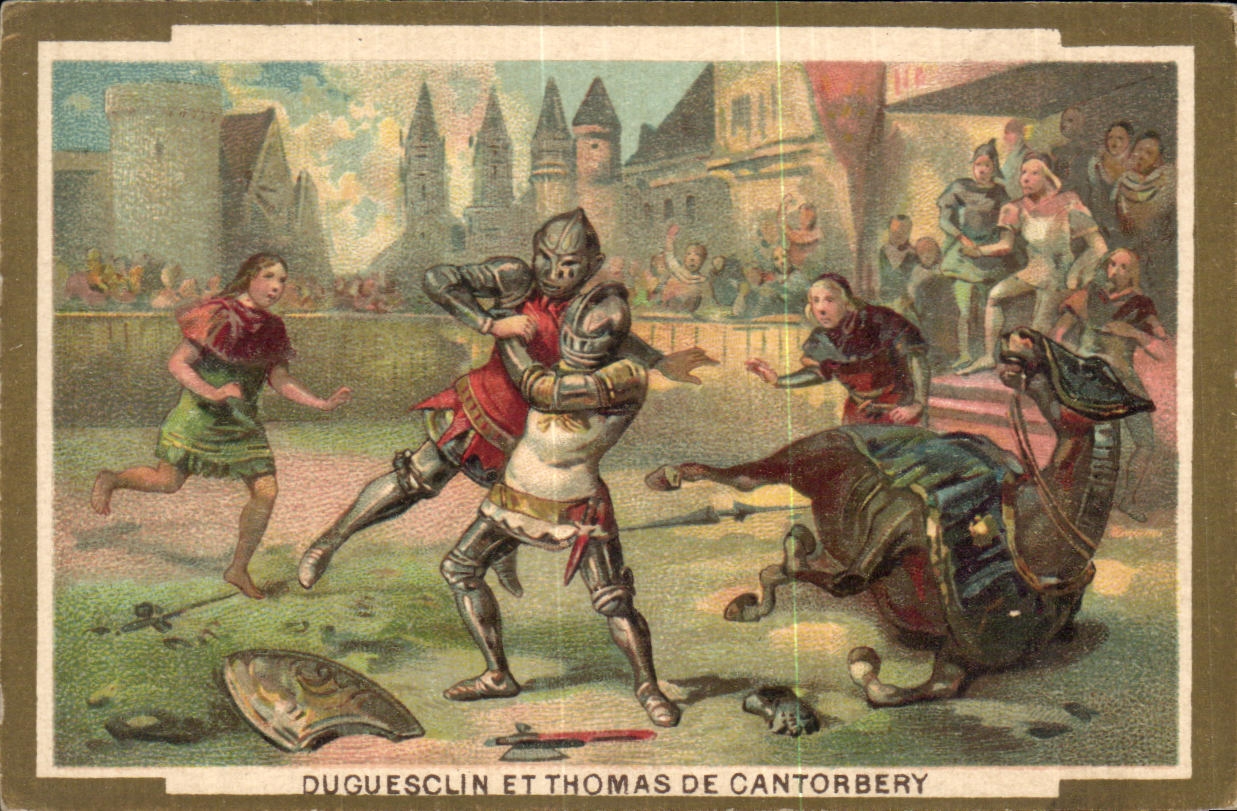 Chromo Duguesclin Et Thomas De Cantorbery Militaria Chevalier 