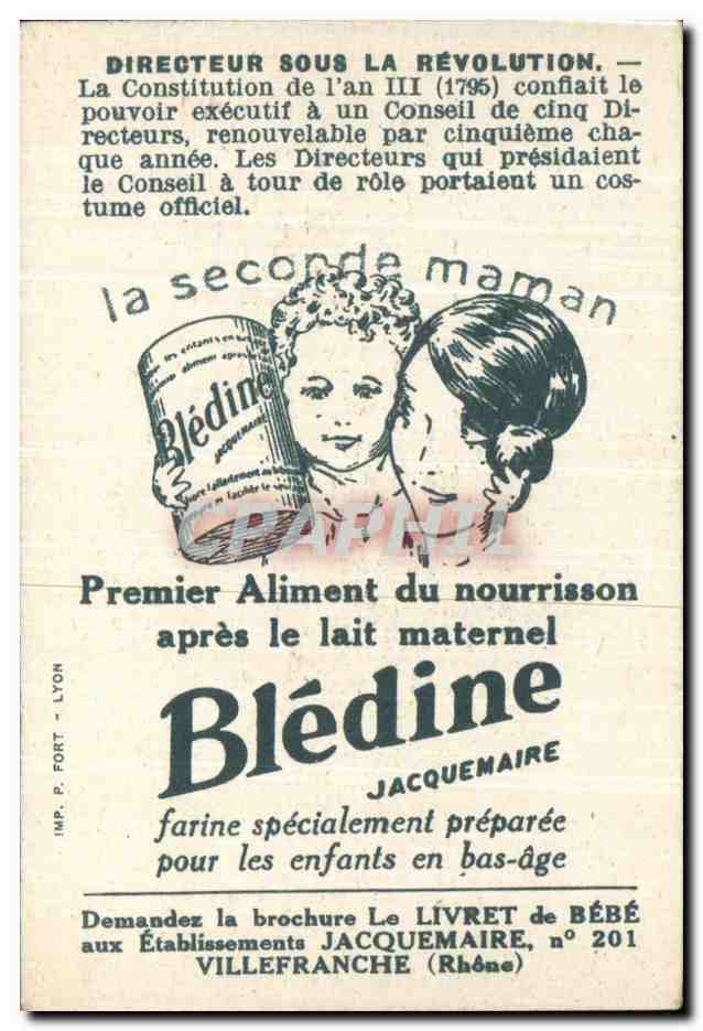 Image Blecao Aliment concentre Les Costumes Directeur Sous La Revolution — Verso
