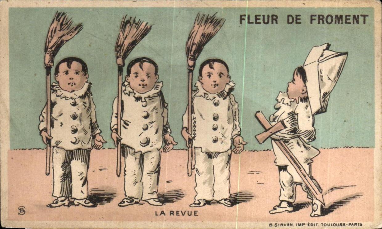 Chromo Fleur De Froment Farine de Gruau La Revue Enfants Pierrot