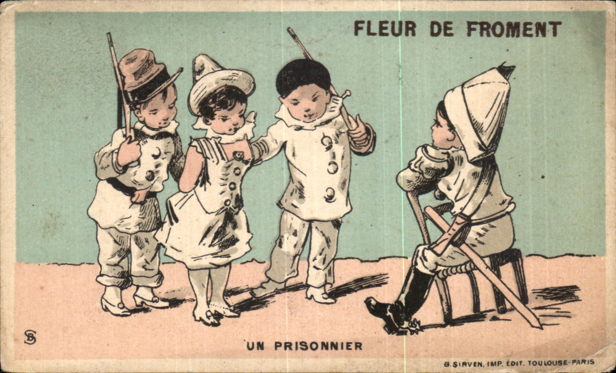 Chromo Fleur De Froment Farine de Gruau Un Prisonnier Pierrot
