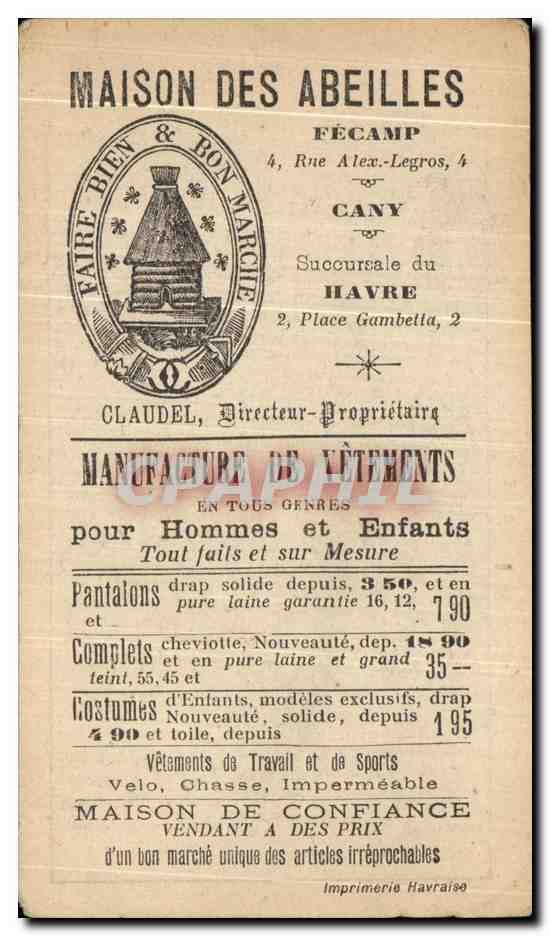 Image Maison des abeilles Au Cafe un Monsieur oblige de s'absenter  — Verso