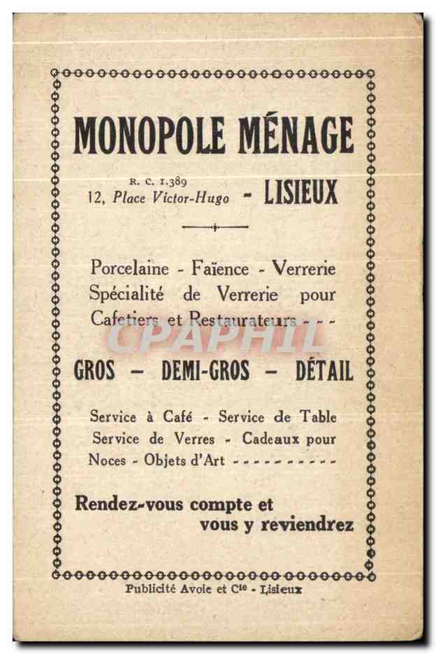 Image Monopole Menage Lisieux Place victor Hugo Ils etaient quatre ils appellent leur petit frere Poussins  — Back