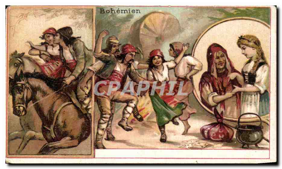 Chromo Bohemien Egyptiens Gypsies Tartates Gitanos Gitans 