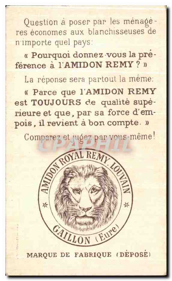 Chromo Amidon Remy Que je te prete cent sous ? Lion Gaillon  — Back