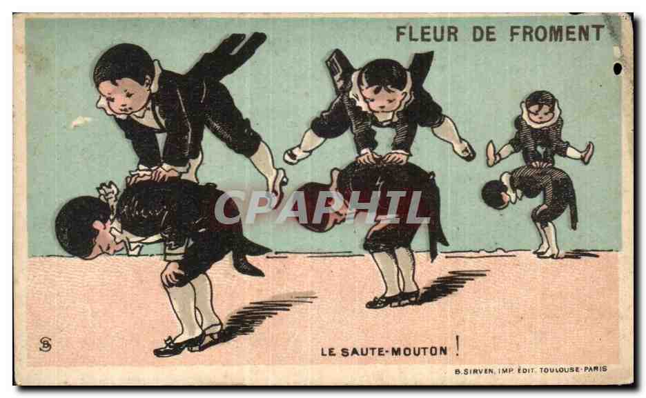 Chromo Fleur De Froment Le Saute Mouton Enfants