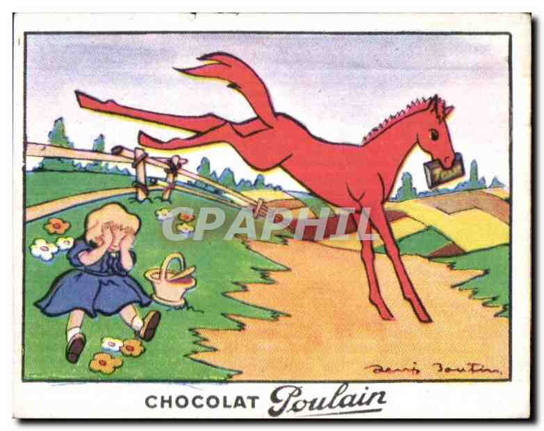 Image Chocolat Poulain La chanson Cheval 