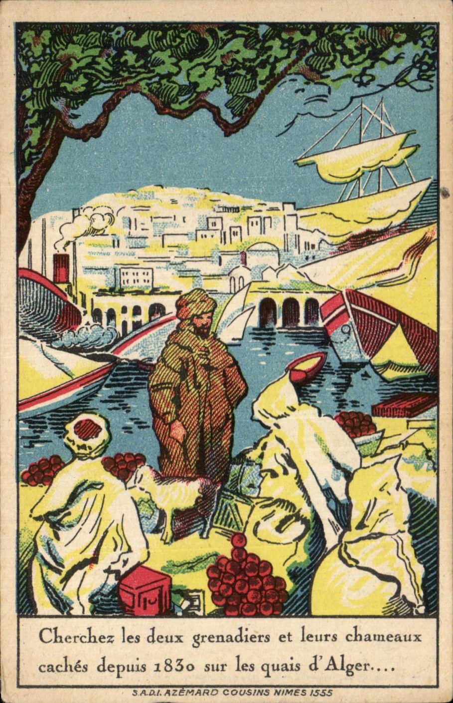 Image Cherchez les deux grenadiers et leurs chameaux caches sur les quais d'alger Algerie 