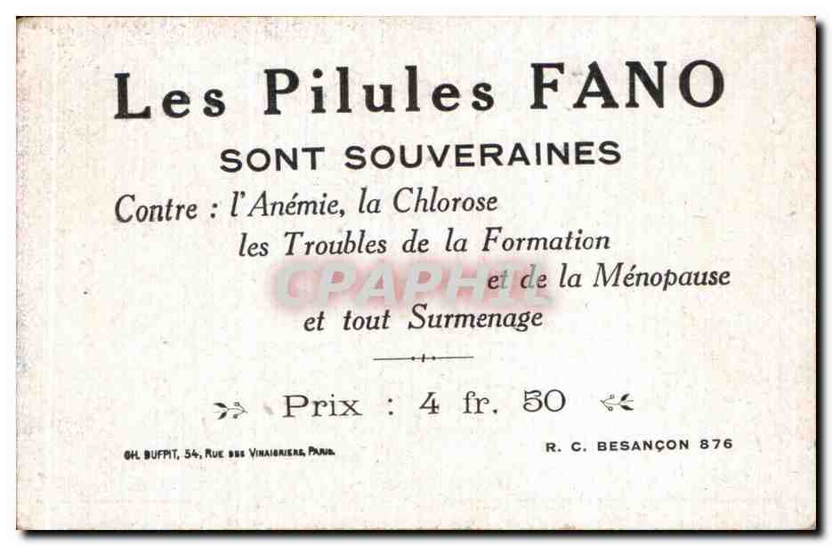 Image Les pilules Fano Faisan coq de bruyere Paon Oiseaux — Verso