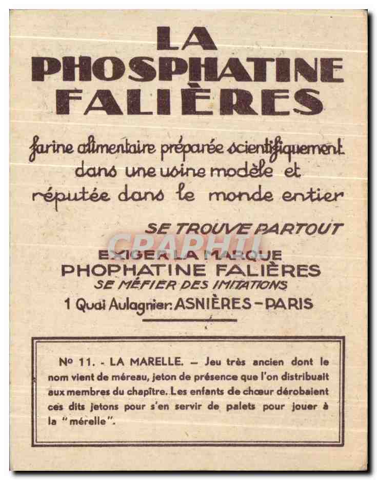 Image La Marelle Histoire des jeux Phsophatine Falieres  — Verso