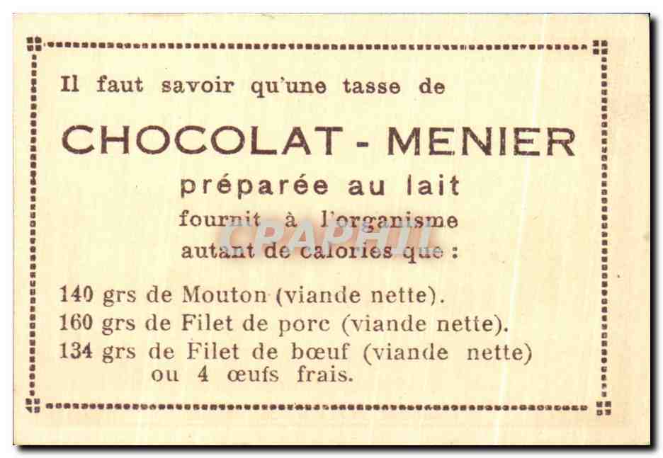 Image Chocolat Menier Lisbonne Place du comemrce Portugal — Verso