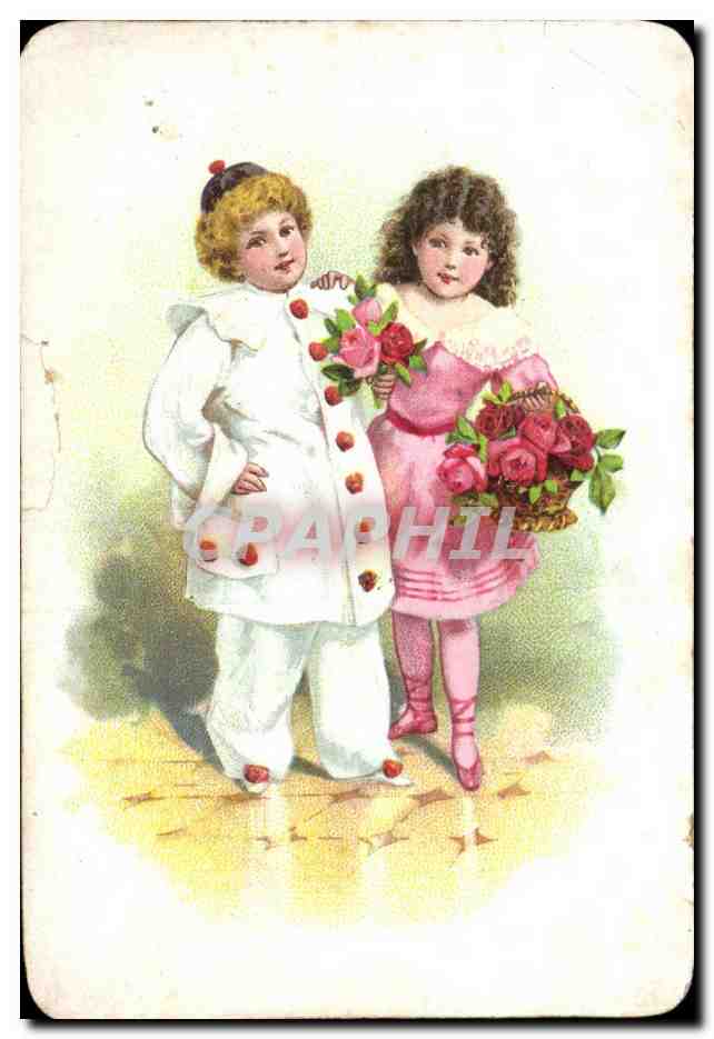 Chromo Clown Pierrot Enfants Paul Mairesse Cambrai Chicoree
