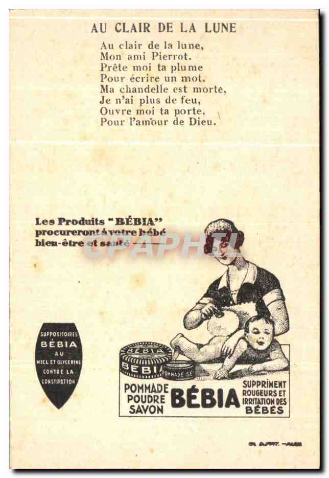 Image Au Clair De La lune Bebia Produits pour bebe Pierrot — Verso