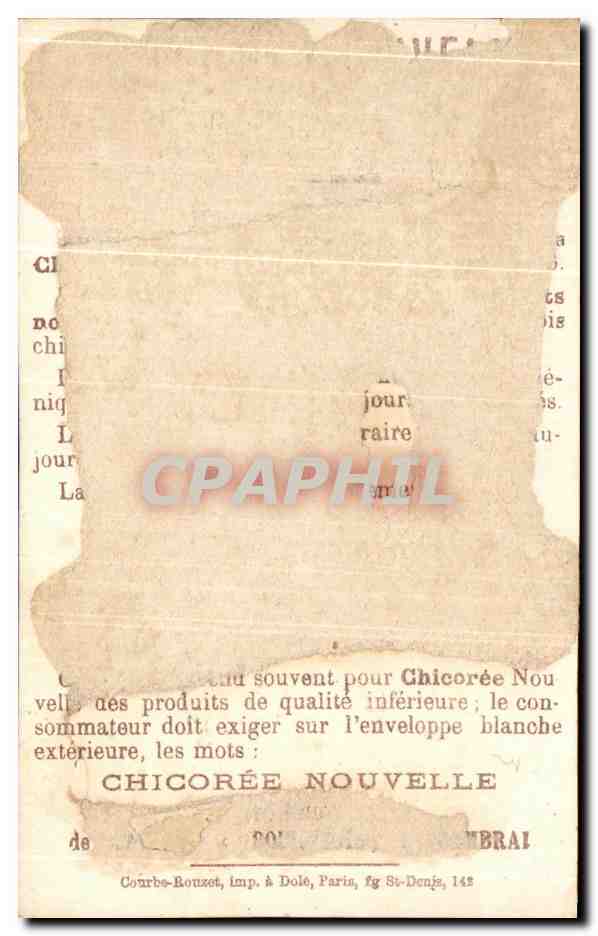 Chromo Chicoree Nouvelle Casiez Bourgeois Types de Kroumirs  — Rückseite