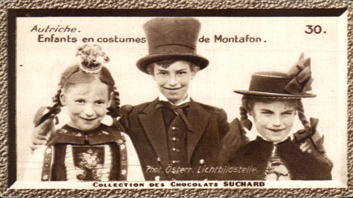 Image Enfants En Costumes de Montafon Chocolat Suchard